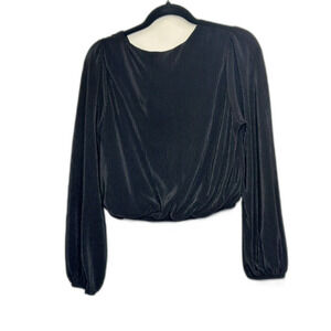 ASTR Black Long Sleeve Twist Front Top - Size S